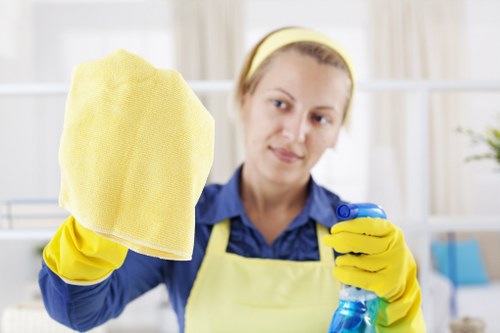 Professional oven cleaner in W4 removing grease from a domestic oven